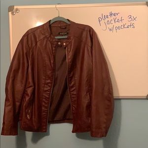 Maroon Pleather Jacket